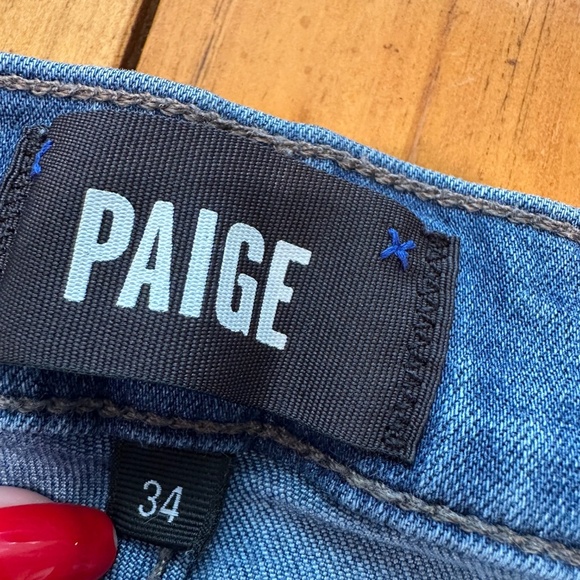 PAIGE Federal Men's Jeans Size 34 - Medium Wash, Blue Straight Leg - Picture 2 of 6